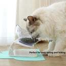 Comedero doble antideslizante para gatos con soporte elevado, comedero para gatos, protege las cervicales, cuenco transparente para perros, productos para mascotas