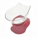 Comedero doble antideslizante para gatos con soporte elevado, comedero para gatos, protege las cervicales, cuenco transparente para perros, productos para mascotas