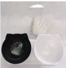 Comedero doble antideslizante para gatos con soporte elevado, comedero para gatos, protege las cervicales, cuenco transparente para perros, productos para mascotas