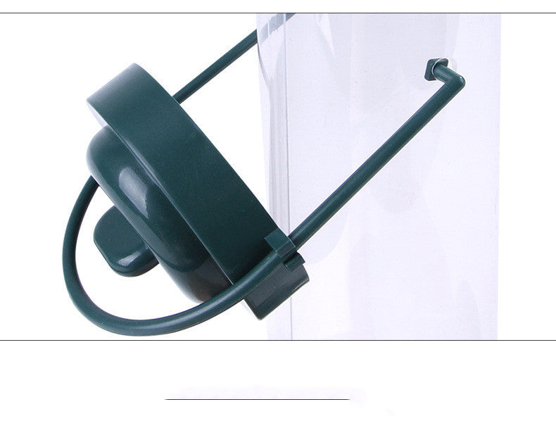 Comedero colgante de plástico para pájaros, dispensador de comida para pájaros, decoración para jardín al aire libre