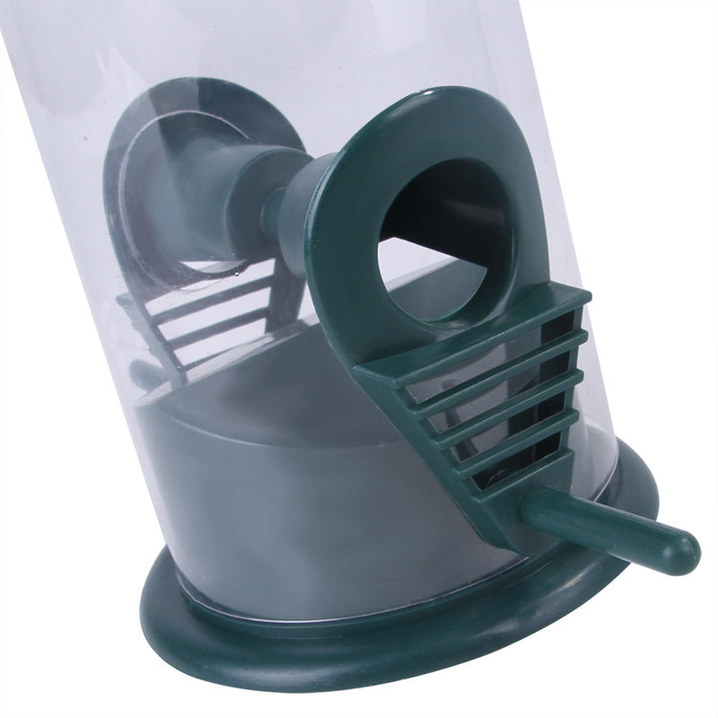 Comedero colgante de plástico para pájaros, dispensador de comida para pájaros, decoración para jardín al aire libre