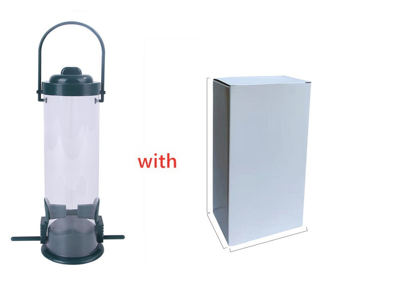 Comedero colgante de plástico para pájaros, dispensador de comida para pájaros, decoración para jardín al aire libre